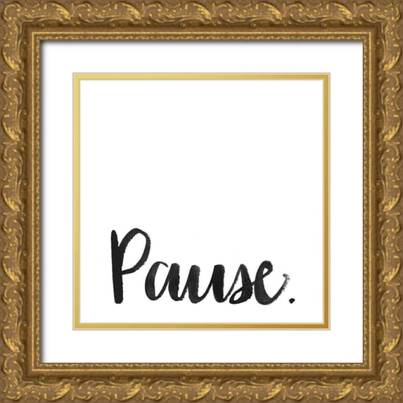 Popp, Grace 12x12 Gold Ornate Wood Framed with Double Matting Museum Art Print Titled - Simple Mantras II