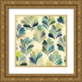 thumbnail image 1 of Popp, Grace 12x12 Gold Ornate Wood Framed with Double Matting Museum Art Print Titled - Watercolor Palms I, 1 of 4