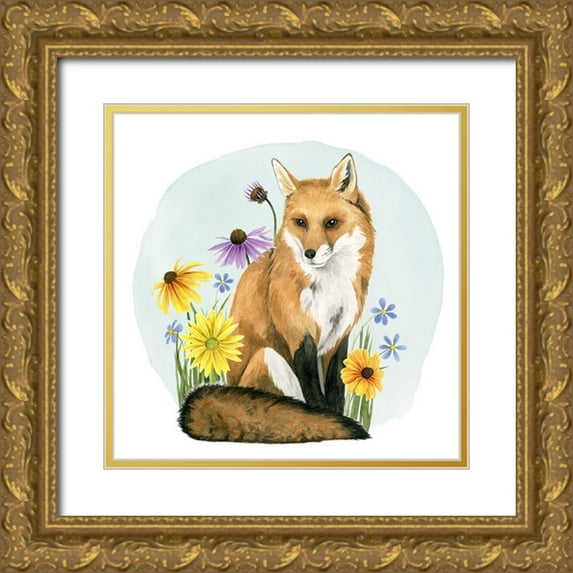 Popp, Grace 12x12 Gold Ornate Wood Framed with Double Matting Museum Art Print Titled - Wild Woodland I
