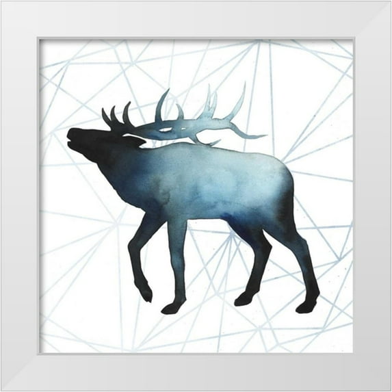 Popp, Grace 12x12 White Modern Wood Framed Museum Art Print Titled - Animal Silhouettes VI