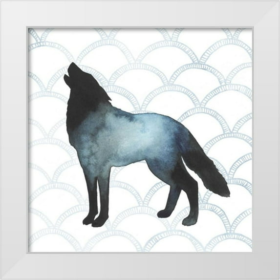 Popp, Grace 12x12 White Modern Wood Framed Museum Art Print Titled - Animal Silhouettes V