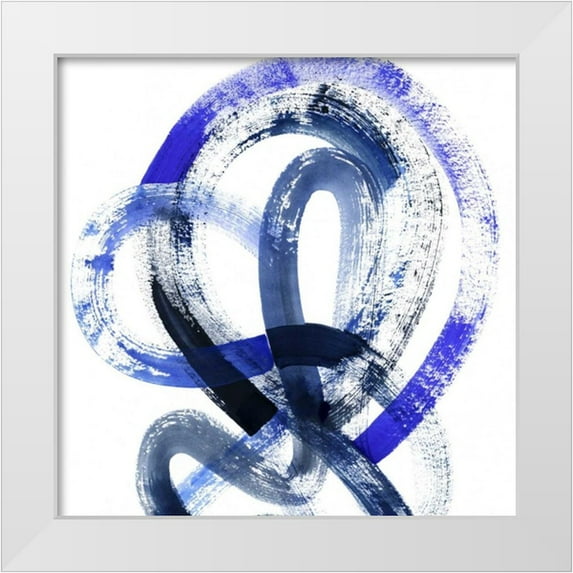 Popp, Grace 12x12 White Modern Wood Framed Museum Art Print Titled - Blue Kinesis IV