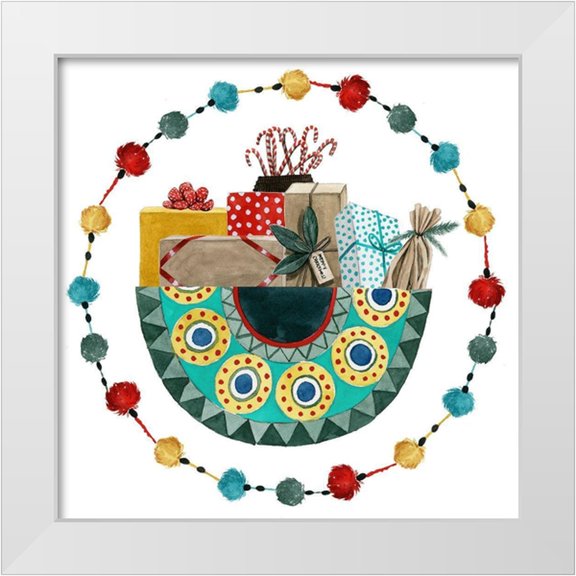 Popp, Grace 12x12 White Modern Wood Framed Museum Art Print Titled - Boho Christmas Collection C