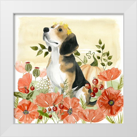 Popp, Grace 12x12 White Modern Wood Framed Museum Art Print Titled - Harvest Hounds II
