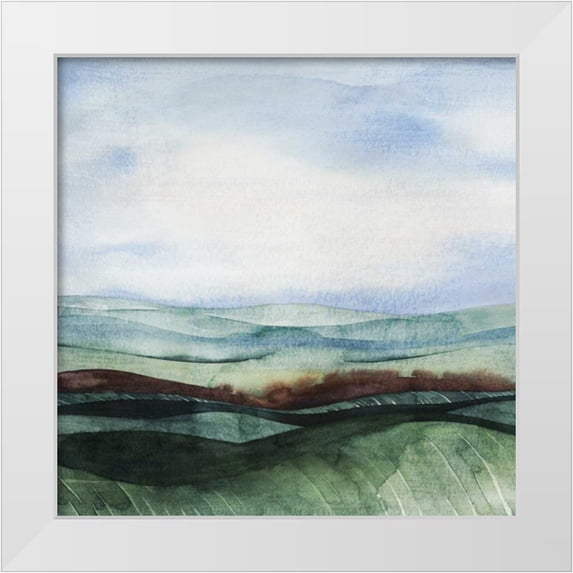 Popp, Grace 12x12 White Modern Wood Framed Museum Art Print Titled - Jeweltone Ridges II