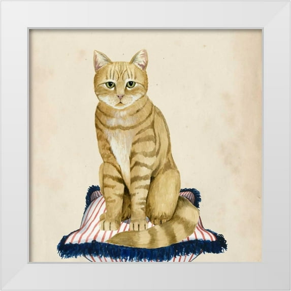 Popp, Grace 12x12 White Modern Wood Framed Museum Art Print Titled - Lady Cat IV