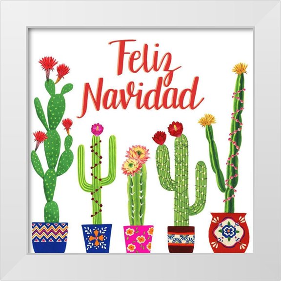 Popp, Grace 12x12 White Modern Wood Framed Museum Art Print Titled - Navidad Tropical I