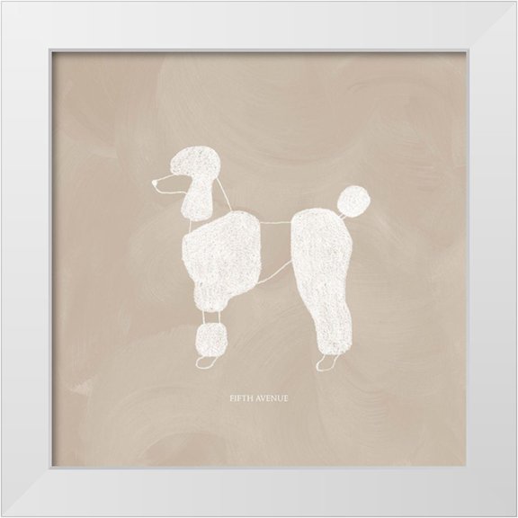 Popp, Grace 12x12 White Modern Wood Framed Museum Art Print Titled - Poodle Cuts IV