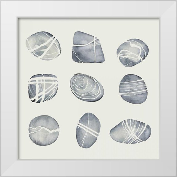 Popp, Grace 12x12 White Modern Wood Framed Museum Art Print Titled - River Worn II