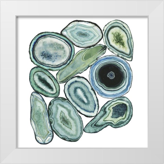 Popp, Grace 12x12 White Modern Wood Framed Museum Art Print Titled - Stacked Agate I