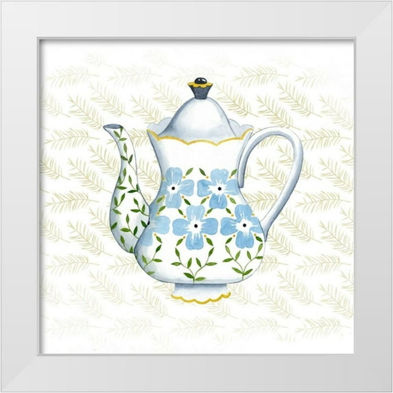 Popp, Grace 12x12 White Modern Wood Framed Museum Art Print Titled - Sweet Teapot I