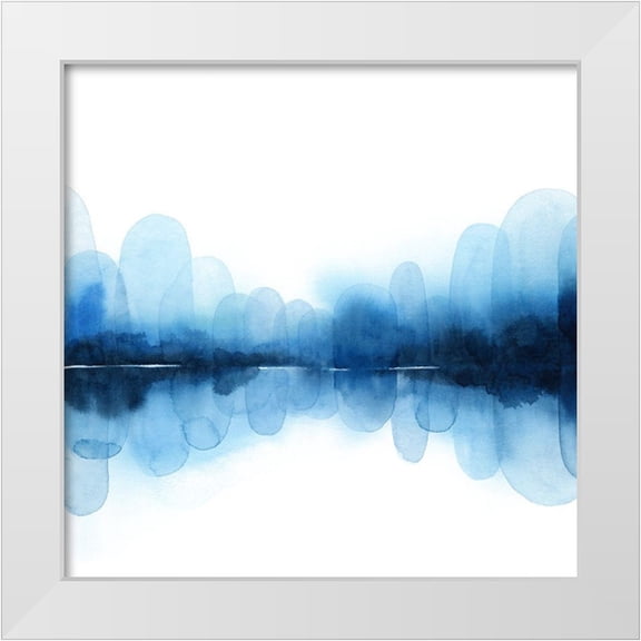 Popp, Grace 12x12 White Modern Wood Framed Museum Art Print Titled - Ultramarine Mirror I