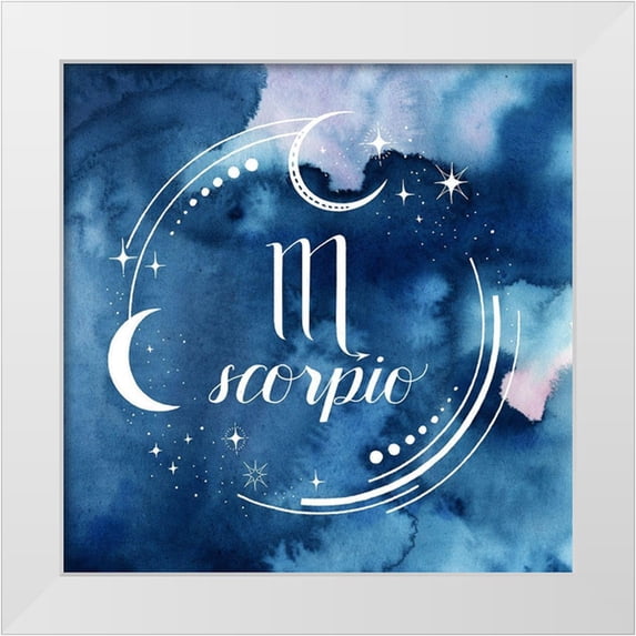 Popp, Grace 12x12 White Modern Wood Framed Museum Art Print Titled - Watercolor Astrology VIII