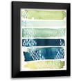 thumbnail image 1 of Popp, Grace 12x14 Black Modern Framed Museum Art Print Titled - Aqua Streak II, 1 of 5