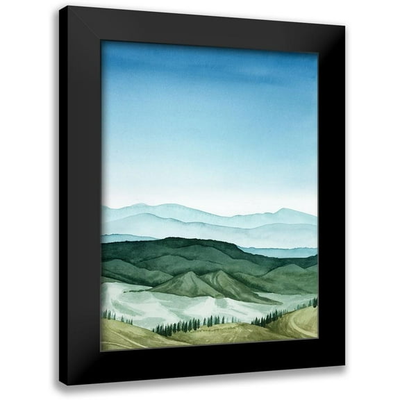 Popp, Grace 12x14 Black Modern Framed Museum Art Print Titled - Crystal Landscape II