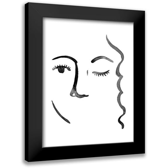 Popp, Grace 12x14 Black Modern Framed Museum Art Print Titled - Face in a Crowd IV