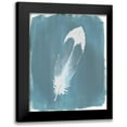 thumbnail image 1 of Popp, Grace 12x14 Black Modern Framed Museum Art Print Titled - Feathers on Dusty Teal VII, 1 of 5