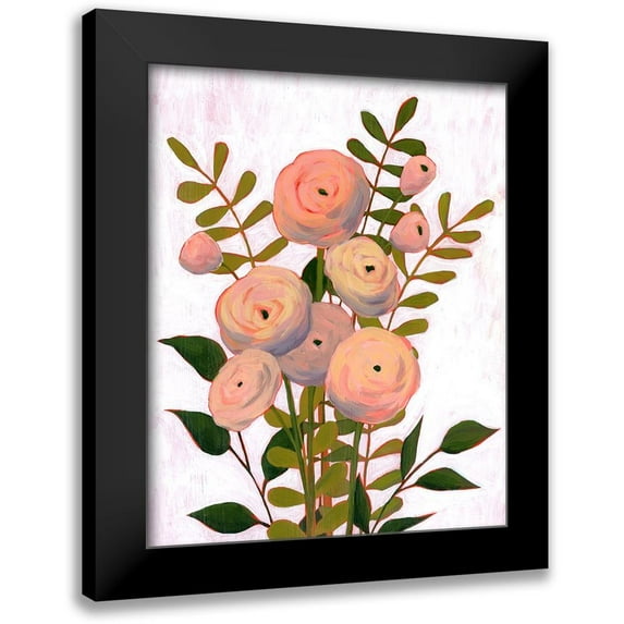 Popp, Grace 12x14 Black Modern Framed Museum Art Print Titled - Flower Burst II