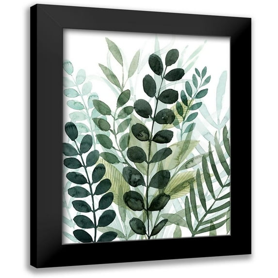 Popp, Grace 12x14 Black Modern Framed Museum Art Print Titled - Forest Forage II