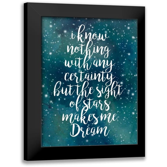 Popp, Grace 12x14 Black Modern Framed Museum Art Print Titled - Galaxy Quote II