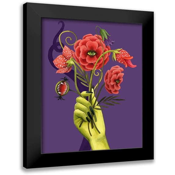 Popp, Grace 12x14 Black Modern Framed Museum Art Print Titled - Monstrous Plants I