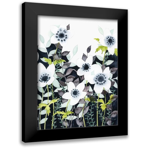 Popp, Grace 12x14 Black Modern Framed Museum Art Print Titled - Night Foliage I
