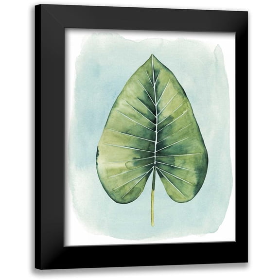 Popp, Grace 12x14 Black Modern Framed Museum Art Print Titled - Paradise Palm Leaves III
