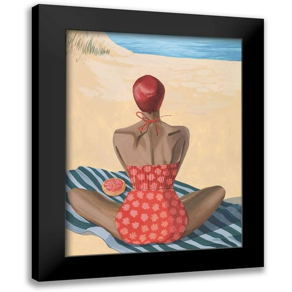 Popp, Grace 12x14 Black Modern Framed Museum Art Print Titled - Pomello Beach II