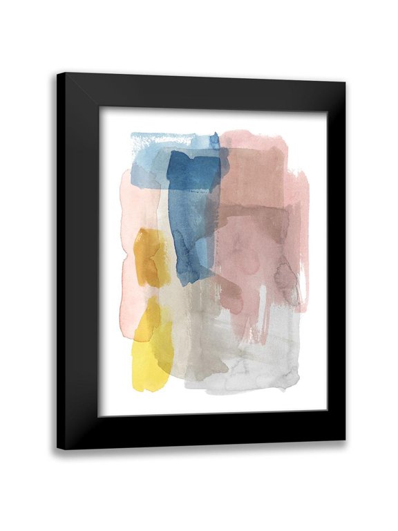 Popp, Grace 12x14 Black Modern Framed Museum Art Print Titled - Puddle Pastel I