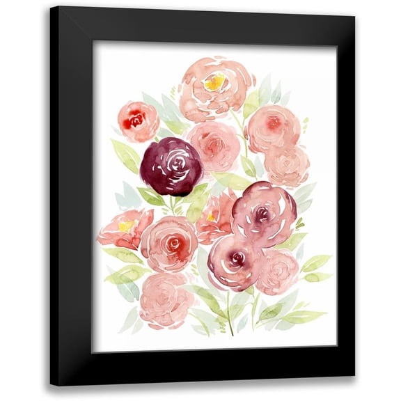 Popp, Grace 12x14 Black Modern Framed Museum Art Print Titled - Rosen Garden II