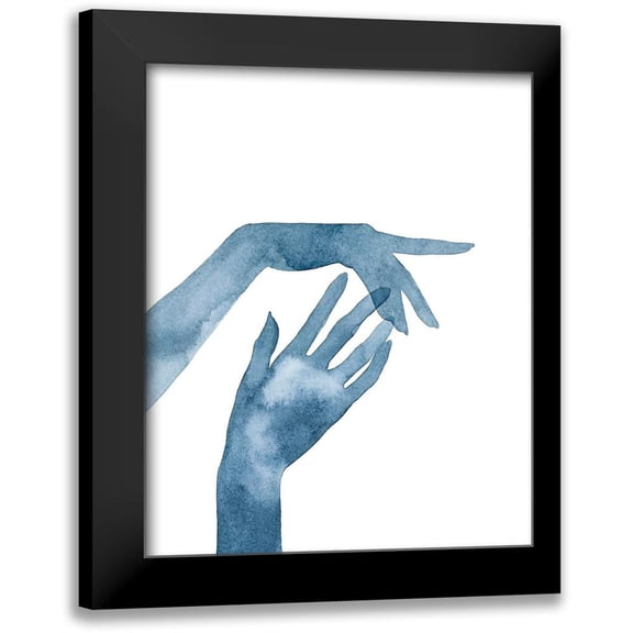 Popp, Grace 12x14 Black Modern Framed Museum Art Print Titled - Shadow Hands III