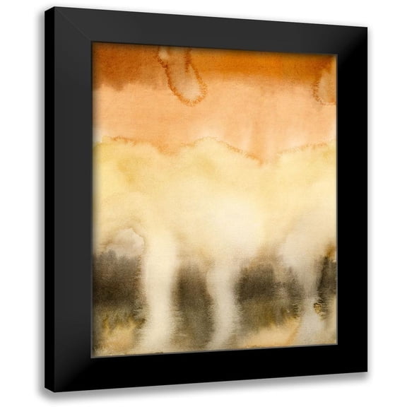 Popp, Grace 12x14 Black Modern Framed Museum Art Print Titled - Sunset Windowpane I