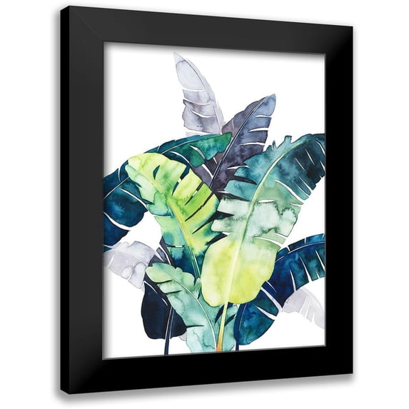 Popp, Grace 12x14 Black Modern Framed Museum Art Print Titled - Twilight Palms II