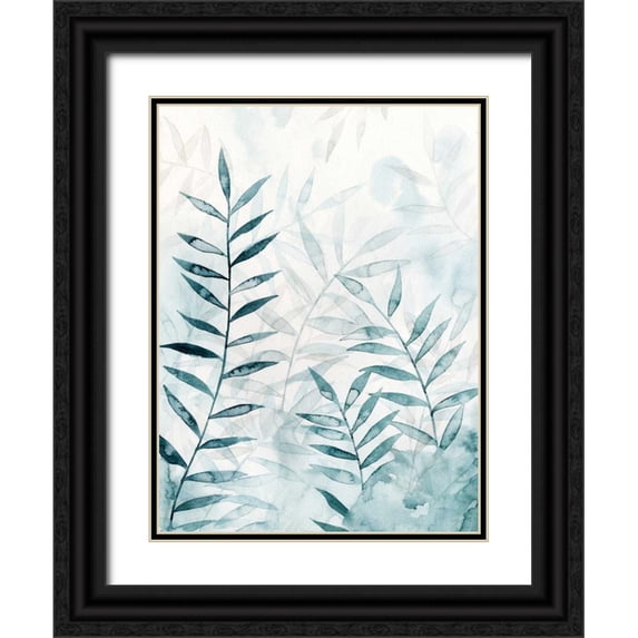 Popp, Grace 12x14 Black Ornate Wood Framed with Double Matting Museum Art Print Titled - Bamboo Whisper I