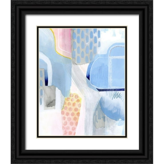 Popp, Grace 12x14 Black Ornate Wood Framed with Double Matting Museum Art Print Titled - Cumulus Current I