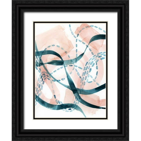 Popp, Grace 12x14 Black Ornate Wood Framed with Double Matting Museum Art Print Titled - Ripple Flux II
