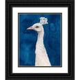 thumbnail image 1 of Popp, Grace 12x14 Black Ornate Wood Framed with Double Matting Museum Art Print Titled - Snowy Peacock II, 1 of 4