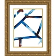 thumbnail image 1 of Popp, Grace 12x14 Gold Ornate Wood Framed with Double Matting Museum Art Print Titled - Blue and Red Chutes II, 1 of 4