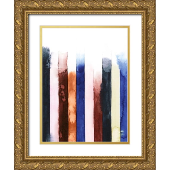 Popp, Grace 12x14 Gold Ornate Wood Framed with Double Matting Museum Art Print Titled - Desert Layers V