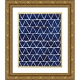 thumbnail image 1 of Popp, Grace 12x14 Gold Ornate Wood Framed with Double Matting Museum Art Print Titled - Indigo Pattern IV, 1 of 4