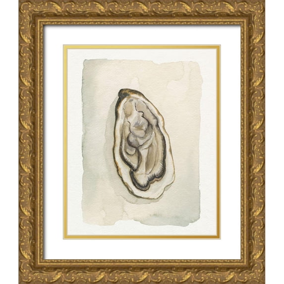 Popp, Grace 12x14 Gold Ornate Wood Framed with Double Matting Museum Art Print Titled - Soft Half Shell II