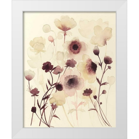 Popp, Grace 12x14 White Modern Wood Framed Museum Art Print Titled - Anemone Haze I