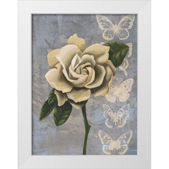 Popp, Grace 12x14 White Modern Wood Framed Museum Art Print Titled - Blissful Gardenia I