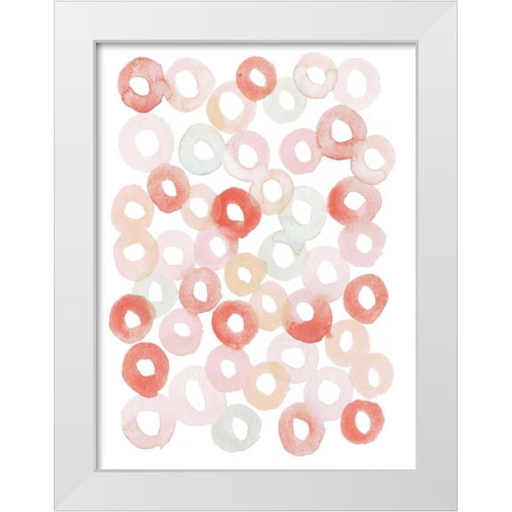 Popp, Grace 12x14 White Modern Wood Framed Museum Art Print Titled - Candy Pattern III
