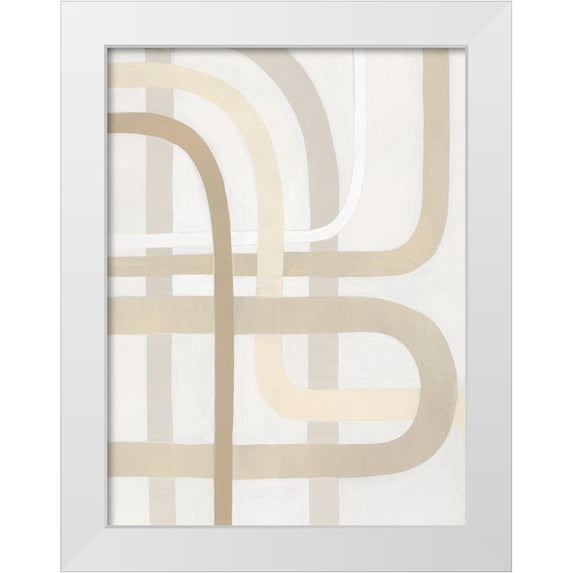 Popp, Grace 12x14 White Modern Wood Framed Museum Art Print Titled - Loops And Weaves II