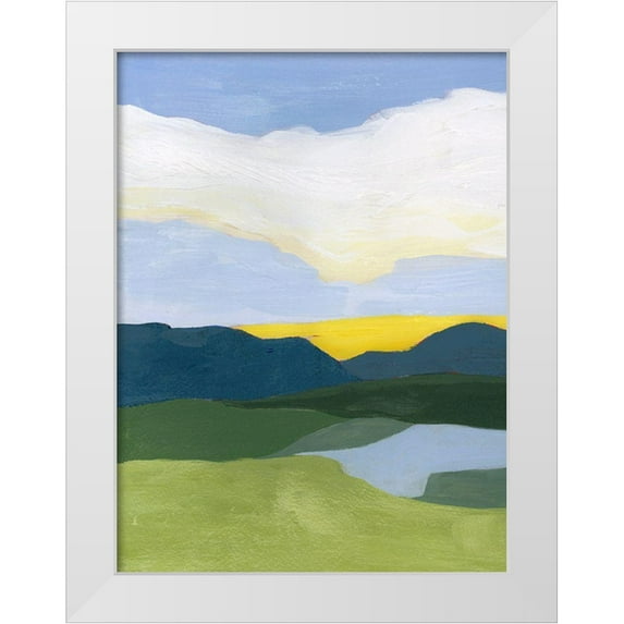 Popp, Grace 12x14 White Modern Wood Framed Museum Art Print Titled - Primary Landscape I