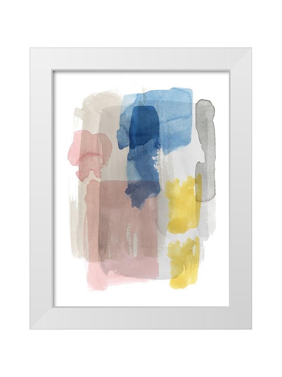 Popp, Grace 12x14 White Modern Wood Framed Museum Art Print Titled - Puddle Pastel II