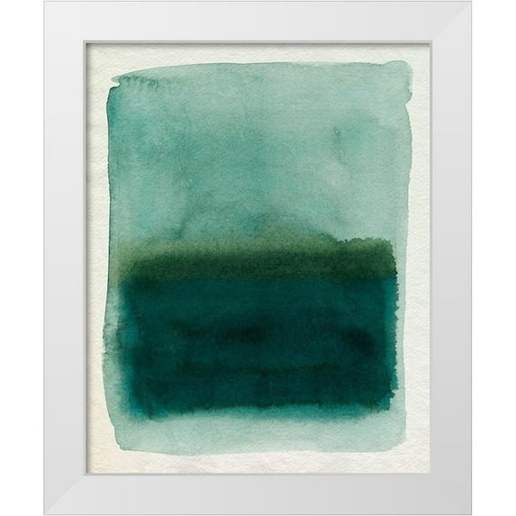 Popp, Grace 12x14 White Modern Wood Framed Museum Art Print Titled - Seaglass Windowpane II