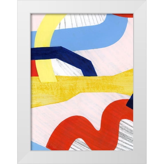 Popp, Grace 12x14 White Modern Wood Framed Museum Art Print Titled - Simple Scribbles IV