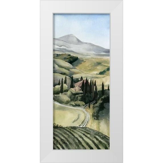 Popp, Grace 12x24 White Modern Wood Framed Museum Art Print Titled - Watercolor Tuscany I